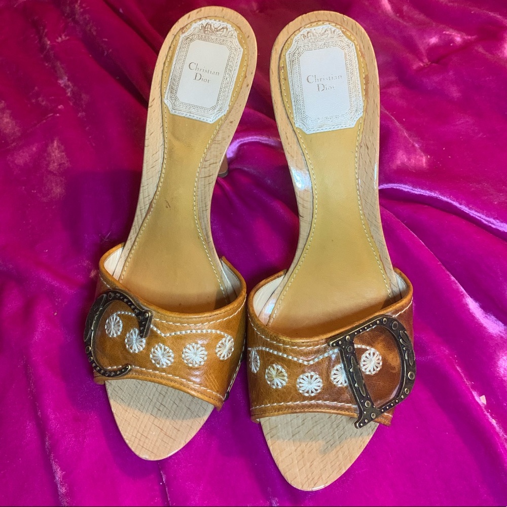 Christian Dior Wooden Heels